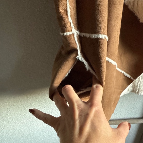 Maxwell Studio Fleece Lined Faux Sheepskin Fly Away Vest sz: 2X - Picture 5 of 8